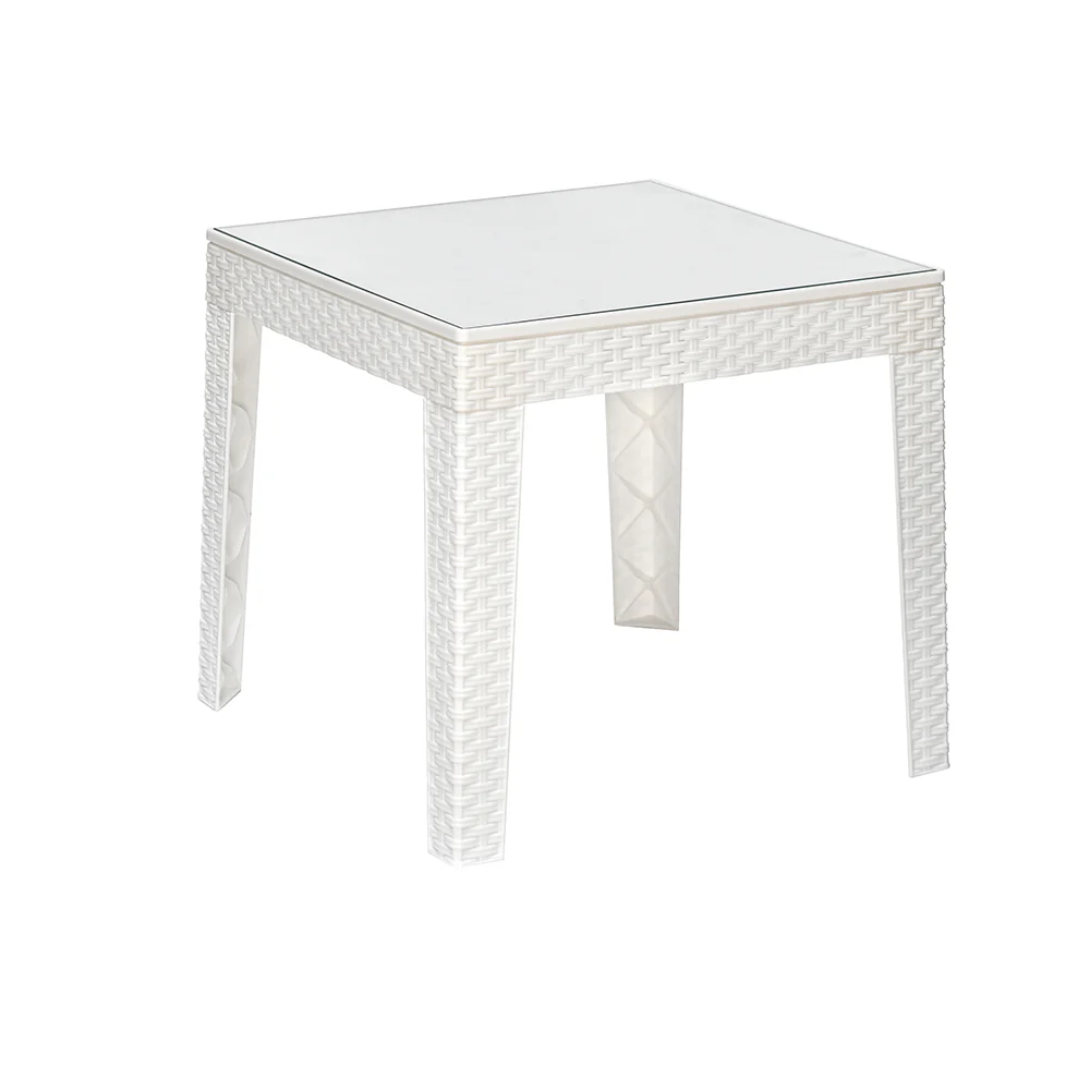 Nilkamal Breeze Center Table with Glass (Milky White) - Image 3