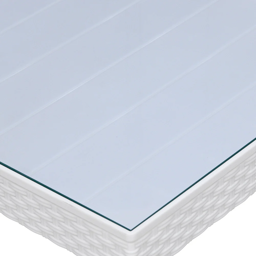 Nilkamal Breeze Center Table with Glass (Milky White) - Image 6