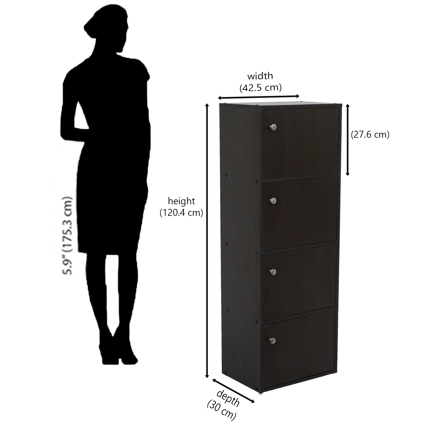 Nilkamal Cary Book Case (New Wenge) - Image 11