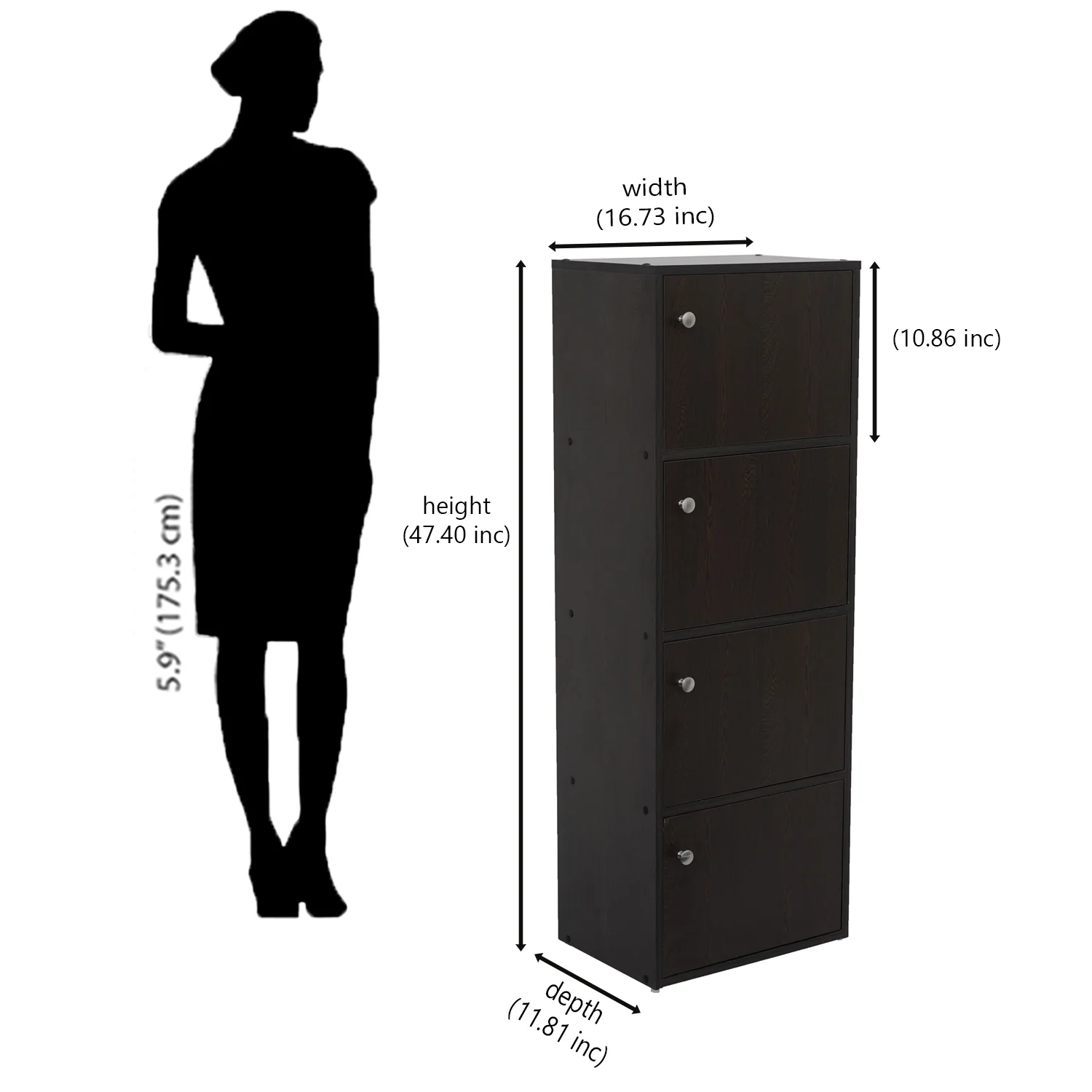 Nilkamal Cary Book Case (New Wenge) - Image 12