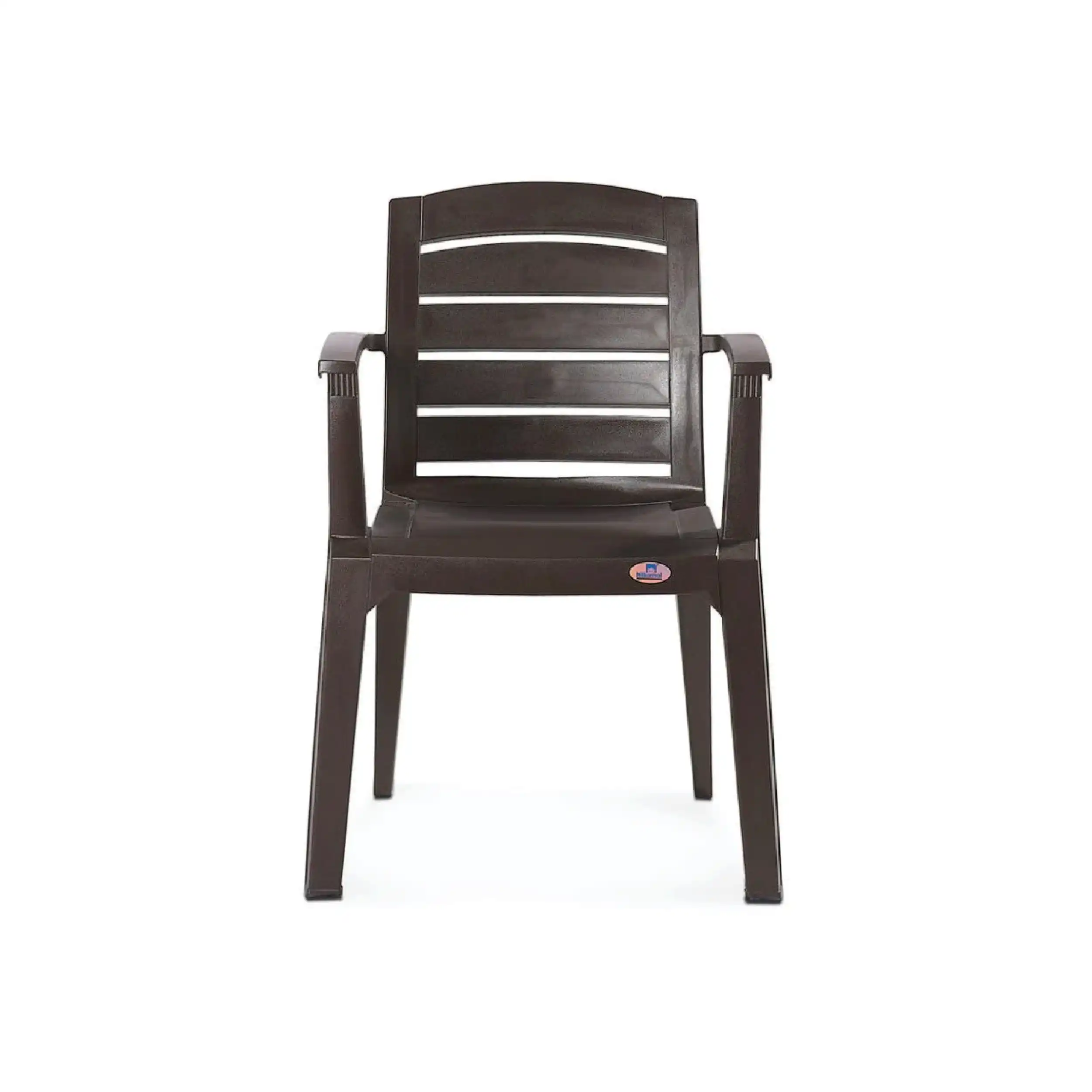 Nilkamal CHR2135 Plastic Arm Chair (Weather Brown) - Image 6