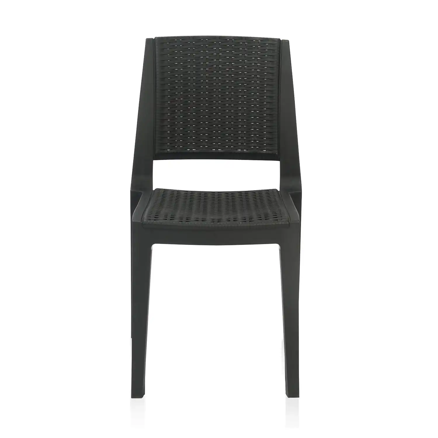 Nilkamal Enamora Plastic Armless Chair (Iron Black) - Image 4