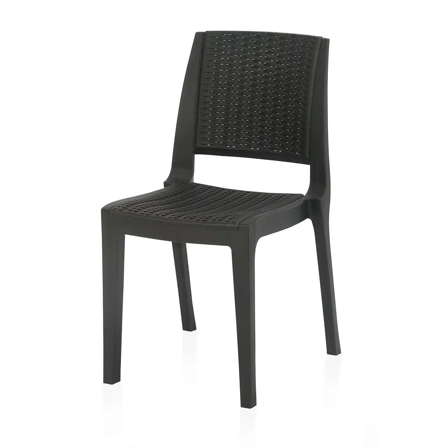 Nilkamal Enamora Plastic Armless Chair (Iron Black) - Image 6
