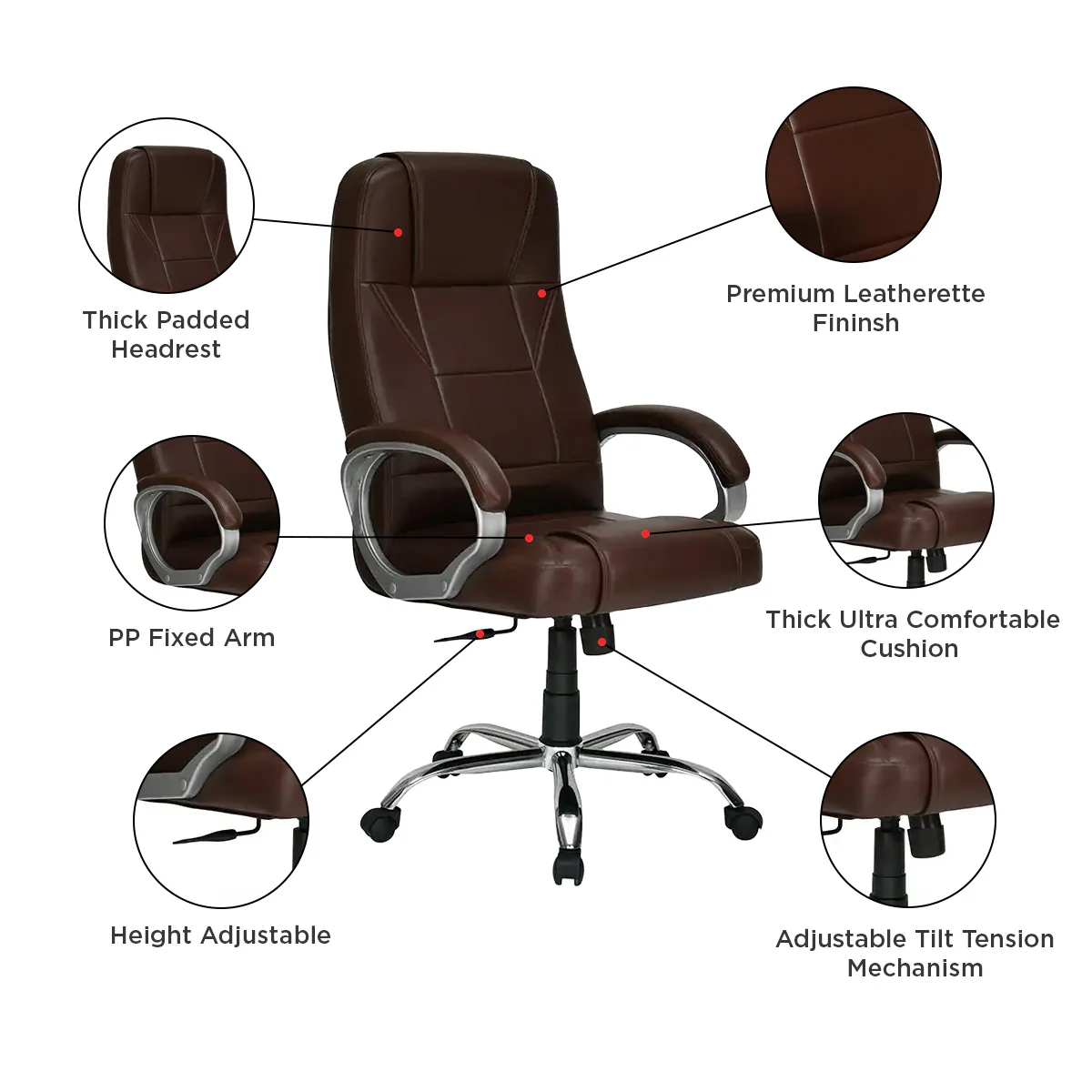 Nilkamal Mega High Back Office Chair - Image 19