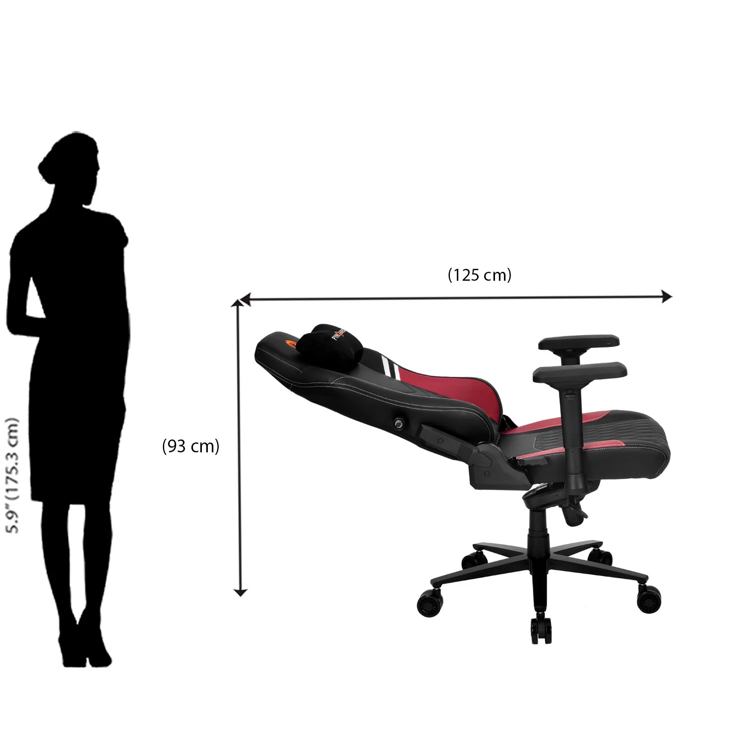 Nilkamal Fyrebird Vaden Gaming Chair (Black / Red) - Image 21