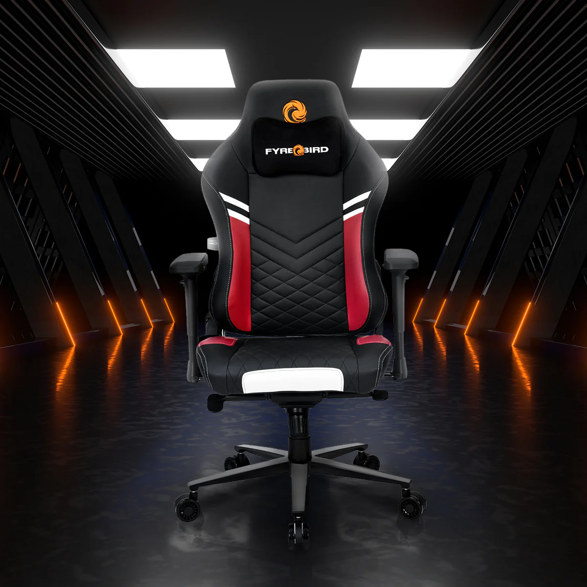 Nilkamal Fyrebird Vaden Gaming Chair (Black / Red) - Image 3