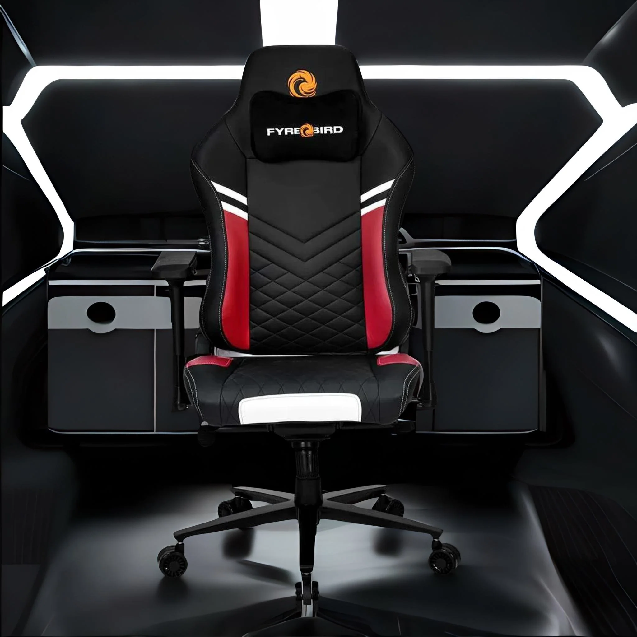 Nilkamal Fyrebird Vaden Gaming Chair (Black / Red) - Image 5